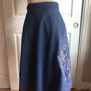 Springs Mills Fashion Denim Wrap Skirt-One Size
